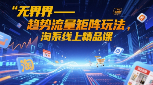 无界-趋势流量矩阵玩法，淘系线上精品课-客创社 - 专注互联网轻资产创业及网络项目资源整合与分享客创社-免费且强大的项目分享网站！