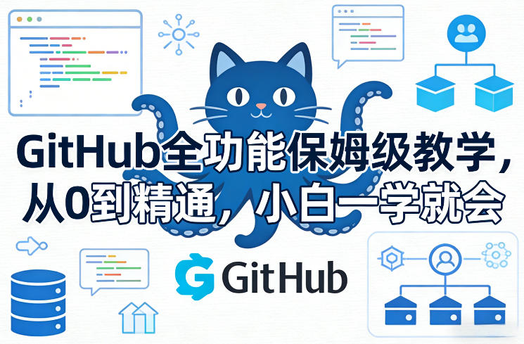 GitHub全功能保姆级教学，从0到精通，小白一学就会客创社区-专注互联网轻资产资源整合与分享客创社区-专注互联网轻资产资源整合与分享