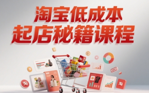 淘宝低成本起店系统课，助你快速起店，实现弯道超车-客创社 - 专注互联网轻资产创业及网络项目资源整合与分享客创社-免费且强大的项目分享网站！