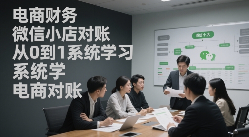 电商财务微信小店对账，从0到1系统学习电商对账-客创社 - 专注互联网轻资产创业及网络项目资源整合与分享客创社-免费且强大的项目分享网站！