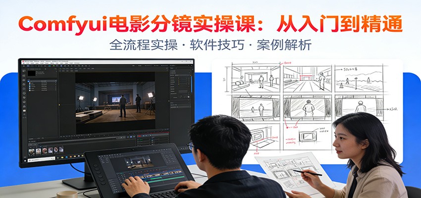 ComfyUI电影分镜实操课：分镜一致性，全流程AI视频制作，零基础也能做专业分镜客创社区-专注互联网轻资产资源整合与分享客创社区-专注互联网轻资产资源整合与分享
