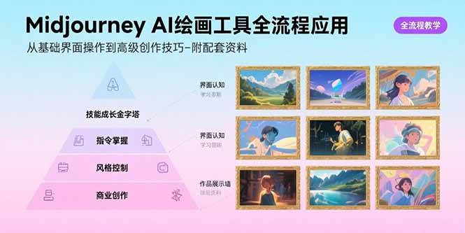 （15628期）Midjourney AI绘画工具全流程应用，从基础界面操作到高级创作-附配套资料-客创社 - 专注互联网轻资产创业及网络项目资源整合与分享客创社-免费且强大的项目分享网站！