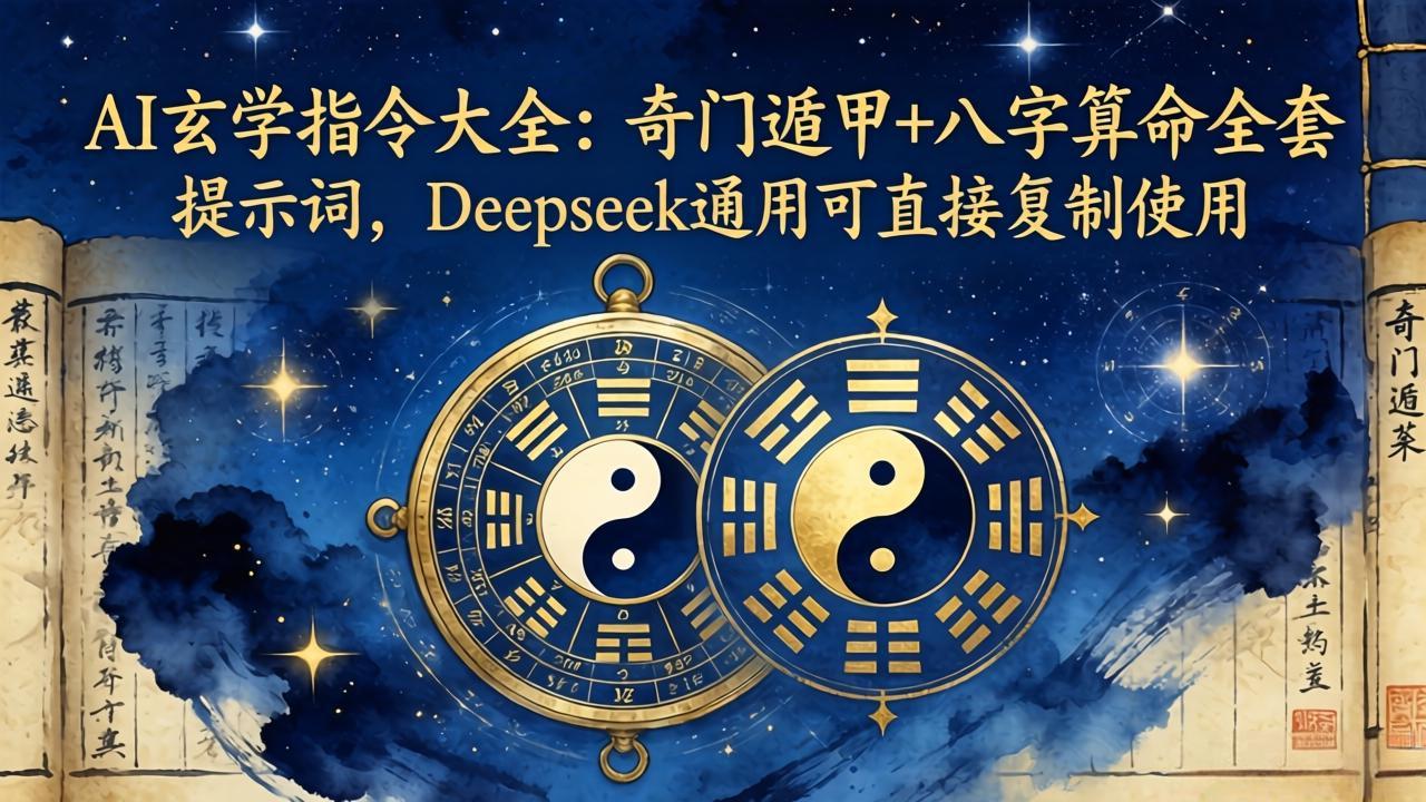 AI玄学指令大全：奇门遁甲+八字算命全套提示词，Deepseek通用可直接复制使用-鱼见海资源网-免费PHP网站源码模板,插件软件网创AI智能体资源分享平台！