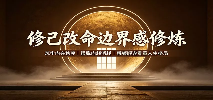 修己改命边界感修炼:筑牢内在秩序,摆脱内耗消耗,解锁顺遂贵重人生格局星享资源网星享资源网