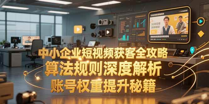（15326期）中小企业短视频获客全攻略，算法规则深度解析，账号权重提升秘籍-客创社 - 专注互联网轻资产创业及网络项目资源整合与分享客创社-免费且强大的项目分享网站！