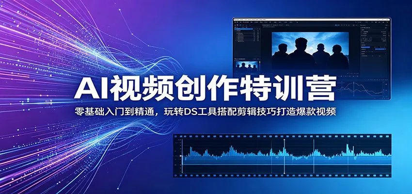 AI视频创作特训营：零基础入门到精通，玩转DS工具搭配剪辑技巧打造爆款视频 《鱼见海科技》-鱼见海资源网-免费PHP网站源码模板,插件软件网创AI智能体资源分享平台！