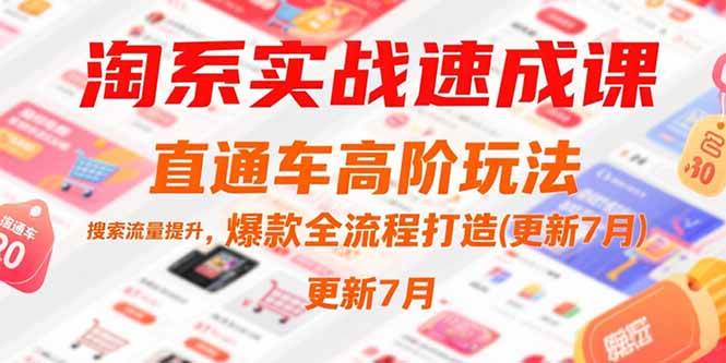 （15374期）淘系实战速成课，直通车高阶玩法，搜索流量提升，爆款全流程打造(更新7月)-客创社 - 专注互联网轻资产创业及网络项目资源整合与分享客创社-免费且强大的项目分享网站！
