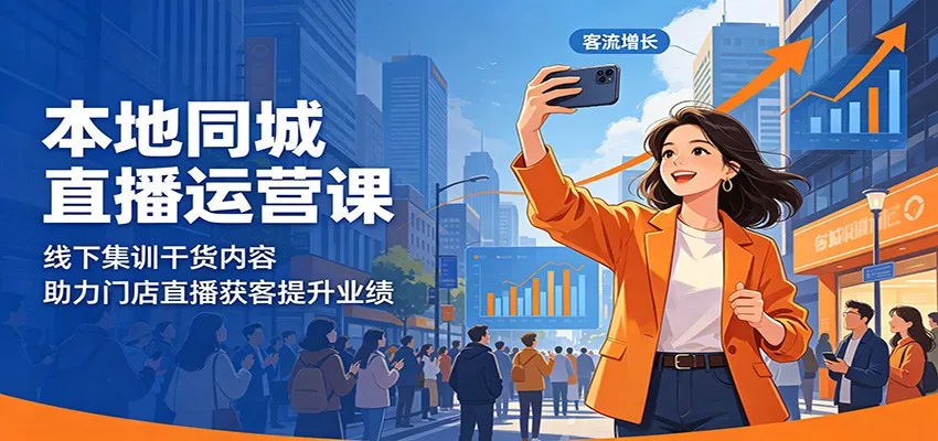 本地同城直播运营课：线下集训干货内容，助力门店直播获客提升业绩客创社区-专注互联网轻资产资源整合与分享客创社区-专注互联网轻资产资源整合与分享