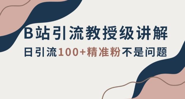 B站引流教授级讲解，细节满满，日引流100+精准粉不是问题【揭秘】客创社 - 专注互联网轻资产创业及网络项目资源整合与分享客创社 - 专注互联网轻资产创业及网络项目资源整合与分享
