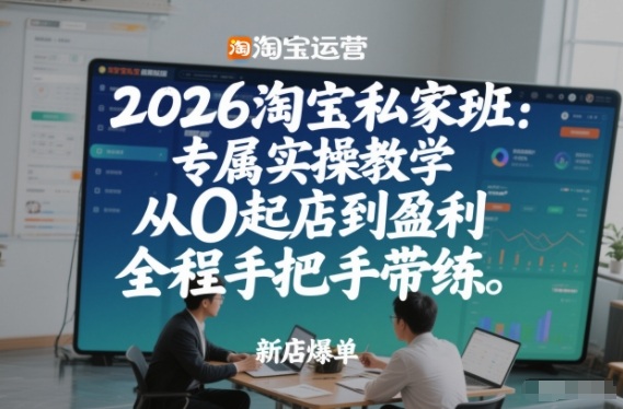2026淘宝私家班：专属实操教学，从0起店到盈利，全程手把手带练(更新26年2月)-云动网创-专注网络创业项目推广与实战，致力于打造一个高质量的网络创业搞钱圈子。