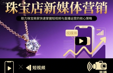 珠宝店新媒体营销，助力珠宝商家快速掌握短视频与直播运营的核心策略-客创社 - 专注互联网轻资产创业及网络项目资源整合与分享客创社-免费且强大的项目分享网站！