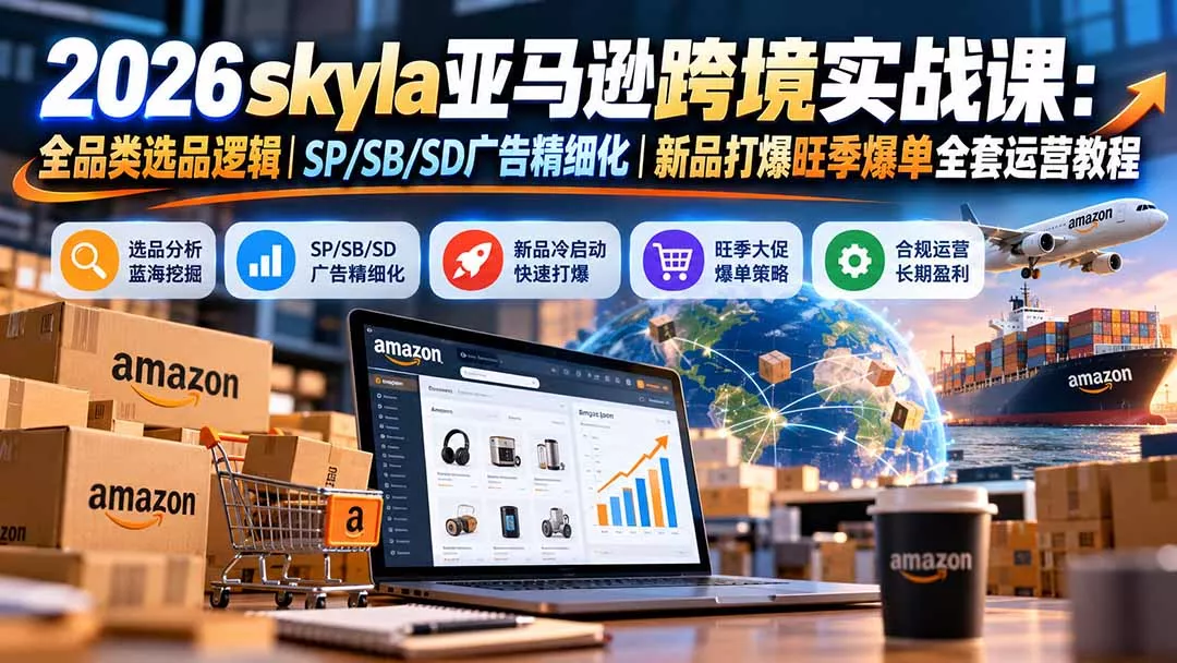 skyla亚马逊跨境实战课-更新1019：全品类选品逻辑｜SP/SB/SD广告精细化｜新品打爆旺季爆单全套运营教程客创社区-专注互联网轻资产资源整合与分享客创社区-专注互联网轻资产资源整合与分享