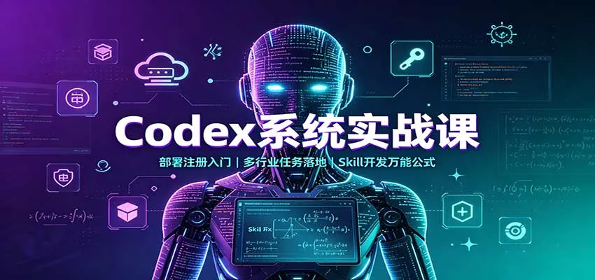 Codex系统实战课：部署注册入门，多行业任务落地，Skill开发万能公式客创社区-专注互联网轻资产资源整合与分享客创社区-专注互联网轻资产资源整合与分享
