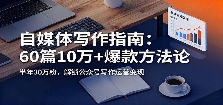自媒体写作指南：60篇10万+爆款方法论，半年30万粉，解锁公众号写作运营变现中赚AI网_草根零加盟费创业平台_小本副业项目推荐_抖音短视频 / AI 创业教程库项目资源网