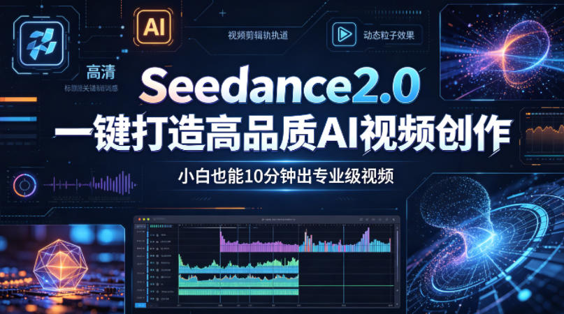 Seedance2.0一键打造高品质AI视频创作，小白也能10分钟出专业级视频客创社区-专注互联网轻资产资源整合与分享客创社区-专注互联网轻资产资源整合与分享