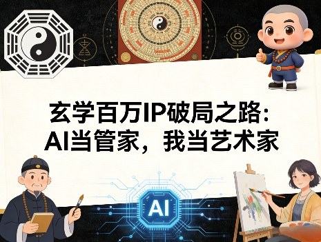 玄学百万IP破局之路：AI当管家，我当艺术家客创社区-专注互联网轻资产资源整合与分享客创社区-专注互联网轻资产资源整合与分享