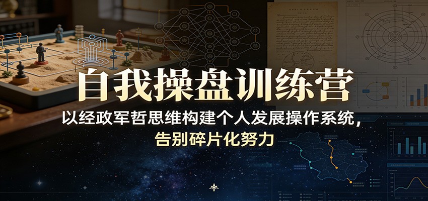 自我操盘训练营：以经政军哲思维构建个人发展操作系统，告别碎片化努力客创社区-专注互联网轻资产资源整合与分享客创社区-专注互联网轻资产资源整合与分享