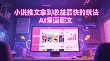 小说推文拿到收益最快的玩法，AI漫画图文-客创社 - 专注互联网轻资产创业及网络项目资源整合与分享客创社-免费且强大的项目分享网站！