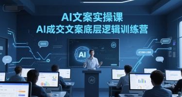 AI文案实操课，AI成交文案底层逻辑训练营-客创社 - 专注互联网轻资产创业及网络项目资源整合与分享客创社-免费且强大的项目分享网站！