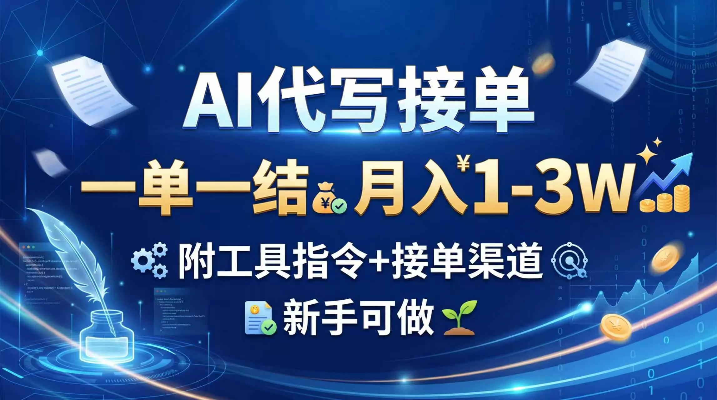 AI代写接单，一单一结，月入1-3W，附工具指令+接单渠道，新手可做客创社区-专注互联网轻资产资源整合与分享客创社区-专注互联网轻资产资源整合与分享