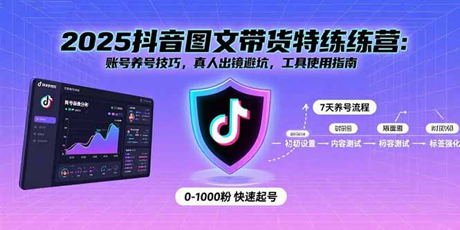 2025抖音图文带货特练营：账号养号技巧，真人出镜避坑，工具使用指南-客创社 - 专注互联网轻资产创业及网络项目资源整合与分享客创社-免费且强大的项目分享网站！