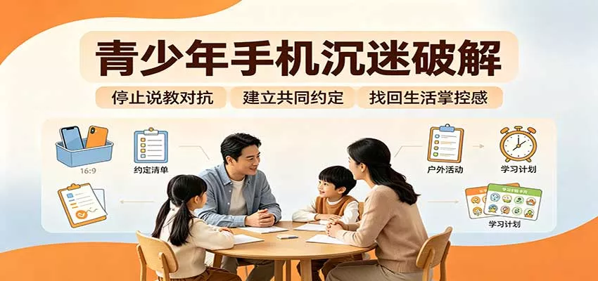 青少年手机沉迷破解:跳出管控说教思维,六步法引导孩子夺回注意力掌控权-云析科技
