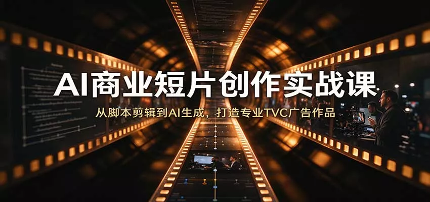 AI商业短片创作实战课：从脚本剪辑到AI生成，打造专业TVC广告作品客创社区-专注互联网轻资产资源整合与分享客创社区-专注互联网轻资产资源整合与分享