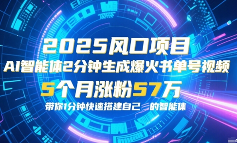 AI智能体2分钟一键生成爆火书单号原创视频，5个月涨粉57w，带你零代码1分钟搭建智能体-客创社 - 专注互联网轻资产创业及网络项目资源整合与分享客创社-免费且强大的项目分享网站！