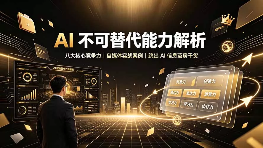 付费文章：AI 不可替代能力解析▸八大核心竞争力｜自媒体实战案例｜跳出 AI 信息茧房干货-鱼见海资源网-免费PHP网站源码模板,插件软件网创AI智能体资源分享平台！