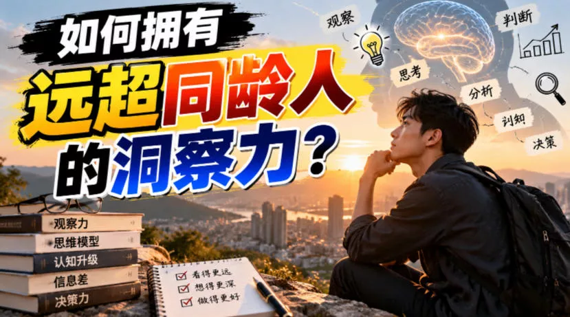 付费文章：如何拥有远超同龄人的洞察力？星享资源网HS游戏库