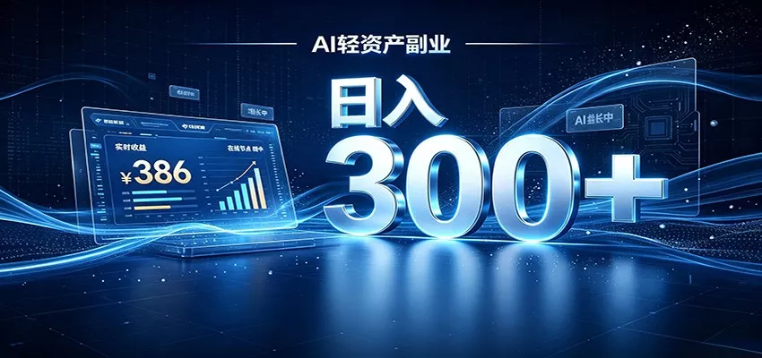 2026 AI轻资产风口，Token中转站小白可入局，日入300+星享资源网星享资源网