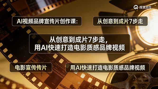 AI视频品牌宣传片创作课：从创意到成片7步走，用AI快速打造电影质感品牌视频客创社区-专注互联网轻资产资源整合与分享客创社区-专注互联网轻资产资源整合与分享