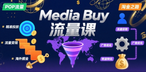 Media Buy之POP流量课，带你开启海外Media Buy淘金之路-客创社 - 专注互联网轻资产创业及网络项目资源整合与分享客创社-免费且强大的项目分享网站！
