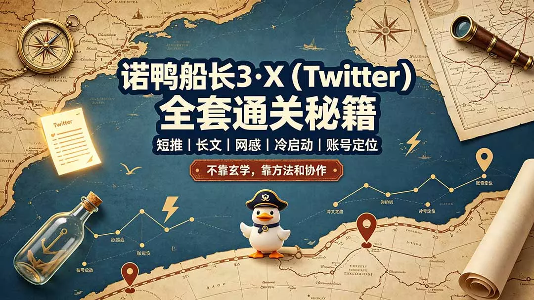 诺鸭船长3·X(Twitter 《鱼见海科技》-鱼见海资源网-免费PHP网站源码模板,插件软件网创AI智能体资源分享平台！