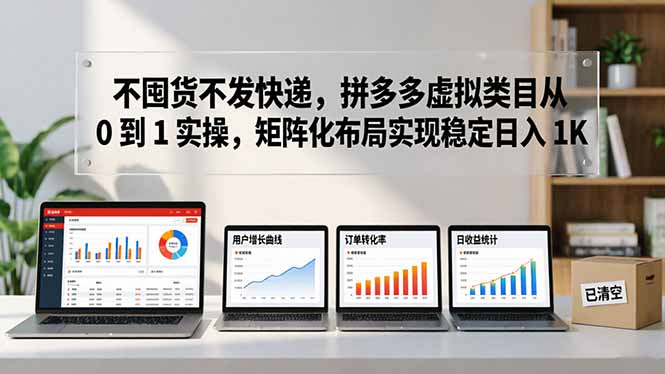 不囤货不发快递，拼多多虚拟类目从 0 到 1 实操，矩阵化布局实现稳定日入 1K客创社区-专注互联网轻资产资源整合与分享客创社区-专注互联网轻资产资源整合与分享