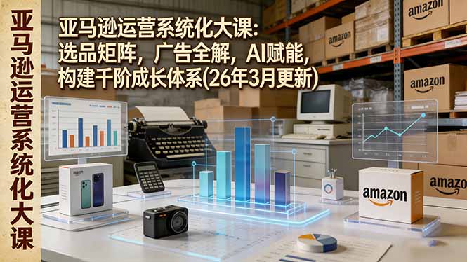 亚马逊运营系统化大课：选品矩阵，广告全解，AI赋能，构建千阶成长体系(26年3月更新-鱼见海资源网-免费PHP网站源码模板,插件软件网创AI智能体资源分享平台！