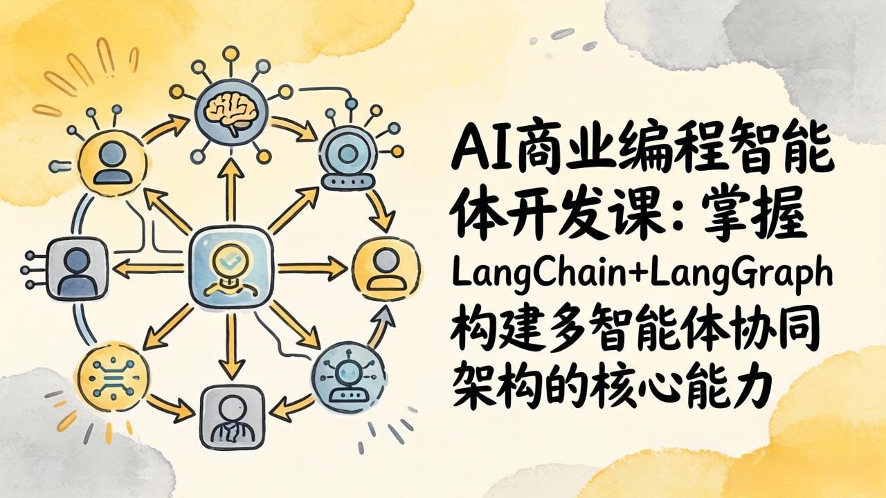 AI商业编程智能体开发课：掌握LangChain+LangGraph构建多智能体协同架构的核心能力客创社区-专注互联网轻资产资源整合与分享客创社区-专注互联网轻资产资源整合与分享