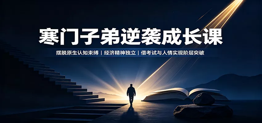 寒门子弟逆袭成长课：摆脱原生认知束缚，经济精神独立，借考试与人情实现阶层突破星享资源网星享资源网