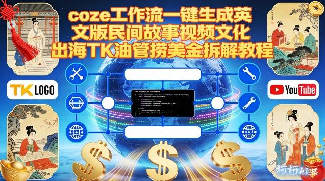 Coze扣子工作流一键生成英文版民间故事视频，文化出海TK油管捞美金拆解教程客创社区-专注互联网轻资产资源整合与分享客创社区-专注互联网轻资产资源整合与分享