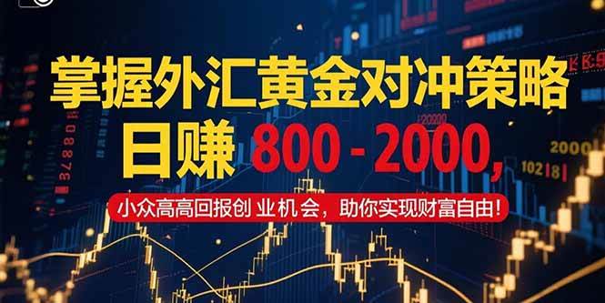 （15198期）掌握外汇黄金对冲策略，日赚 800 – 2000，小众高回报创业机会，助你实…-客创社 - 专注互联网轻资产创业及网络项目资源整合与分享客创社-免费且强大的项目分享网站！