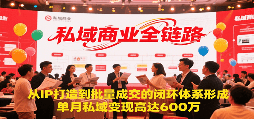 私域商业全链路，从IP打造到批量成交的闭环体系形成，单月私域变现600万-客创社 - 专注互联网轻资产创业及网络项目资源整合与分享客创社-免费且强大的项目分享网站！