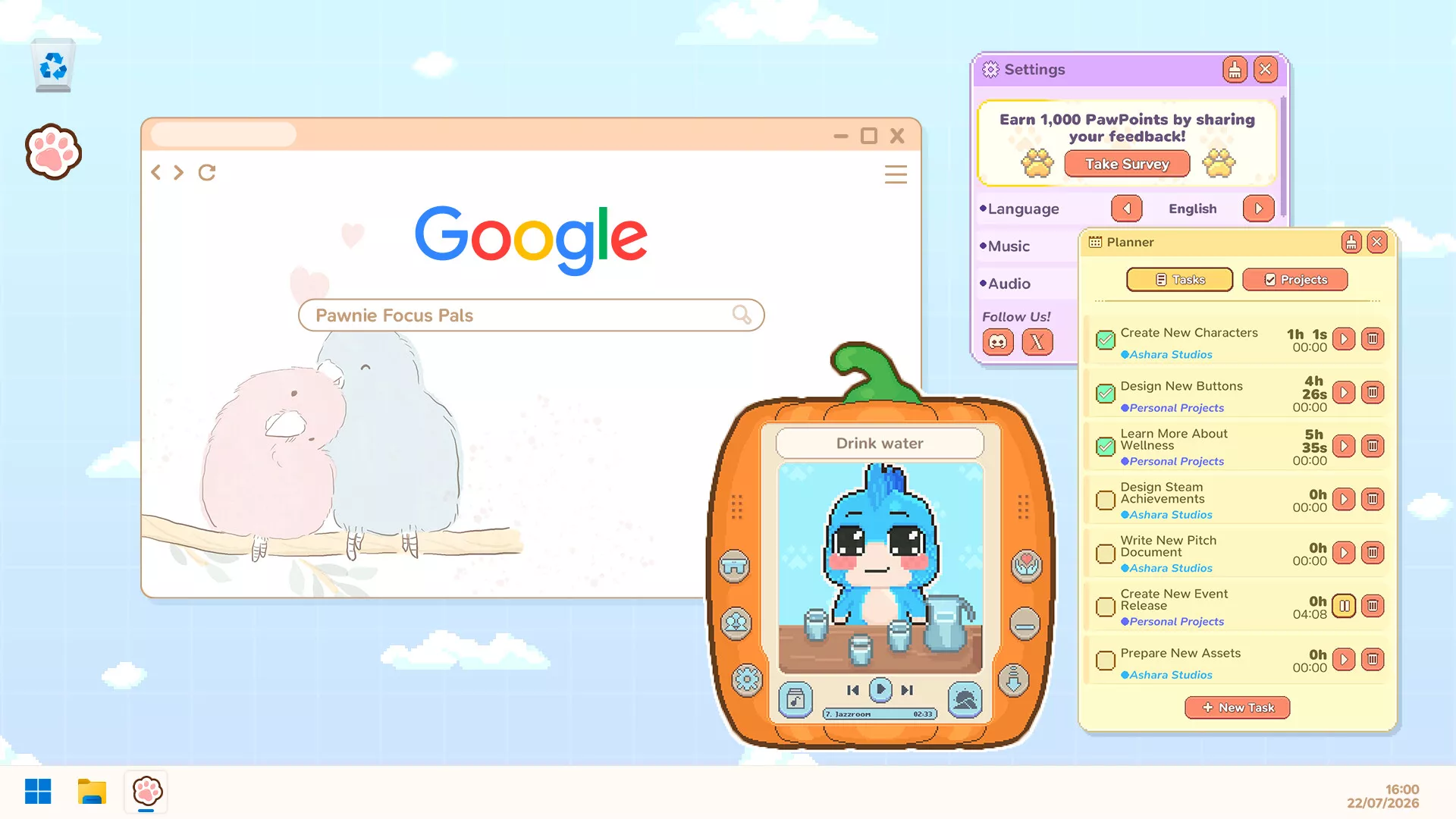 爪爪伙伴：专注时光/Pawnie: Focus Pals 新游发布