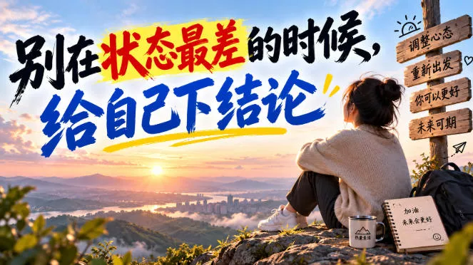 某公众号付费文章：别在状态最差的时候，给自己下结论-鱼见海资源网-免费PHP网站源码模板,插件软件网创AI智能体资源分享平台！