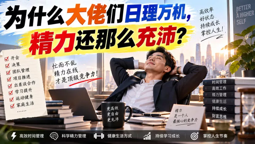 付费文章：为什么大佬们日理万机，精力还那么充沛？ 《鱼见海科技》-鱼见海资源网-免费PHP网站源码模板,插件软件网创AI智能体资源分享平台！