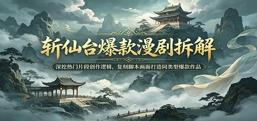 斩仙台爆款漫剧拆解：深挖热门片段创作逻辑，复刻脚本画面打造同类型爆款作品-e家网