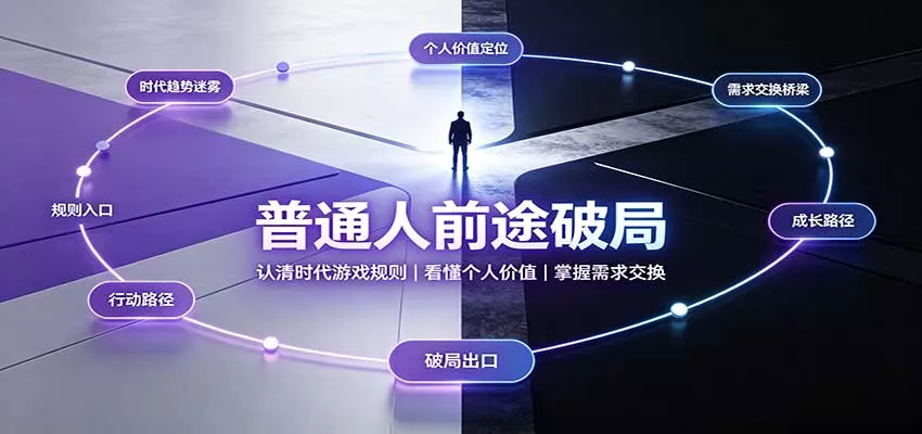 普通人前途破局:认清时代游戏规则,看懂个人价值,掌握需求交换主用 -、辅助 +中赚AI网