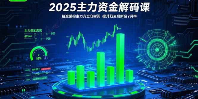 （15511期）2025主力资金解码课：精准捕捉主力建仓时机，提升短线交易胜率(更新7月)-客创社 - 专注互联网轻资产创业及网络项目资源整合与分享客创社-免费且强大的项目分享网站！
