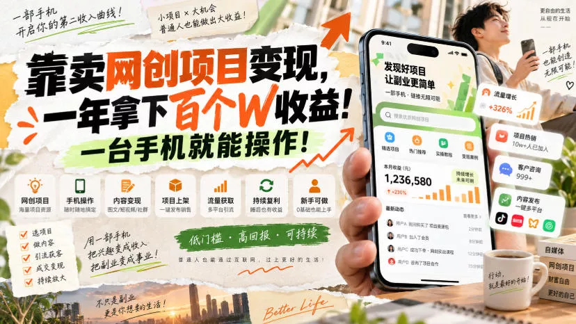 网创小程序虚拟资料变现,一年拿下百万收益,一部手机就可以做,0成本变现副业!星享资源网星享资源网