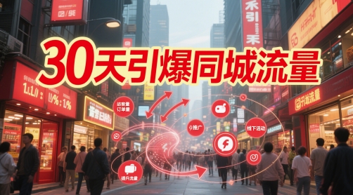 30天引爆同城流量：团购篇 认知篇 流量篇 来客篇 达人篇 老板人设IP篇 投流篇-客创社 - 专注互联网轻资产创业及网络项目资源整合与分享客创社-免费且强大的项目分享网站！