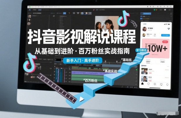 抖音百万粉丝影视解说课程，基础到进阶课，适合新手和进阶学习客创社区-专注互联网轻资产资源整合与分享客创社区-专注互联网轻资产资源整合与分享